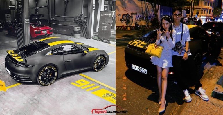 Cận cảnh Porsche 911 Carrera mang màu sắc ĐỘC - LẠ của con gái Minh Nhựa