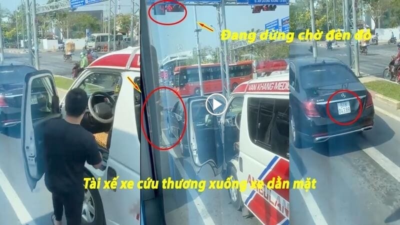 Dân tình tranh cải nảy lửa vụ tài xế Mercedes dừng đèn đỏ không nhường đường cho xe cứu thương