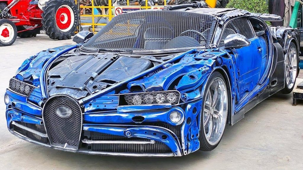 Ngắm Bugatti Chiron 'độc nhất thế giới' được làm hoàn toàn từ phế liệu của dân chơi Thái Lan