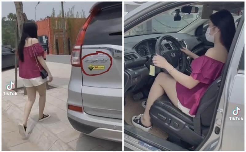 Cô gái khoe mới 18 tuổi đi làm 3 tháng đã tự mua được Mercedez, nhưng lại ngồi trên xe Honda