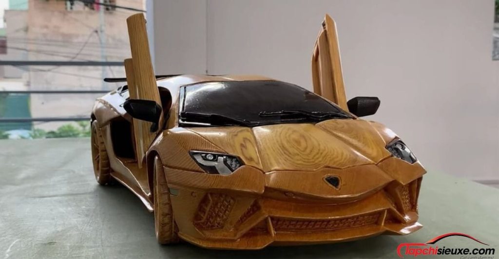 Lamborghini Aventador S bằng gỗ cực đẹp của thợ mộc Việt lên loạt báo Tây