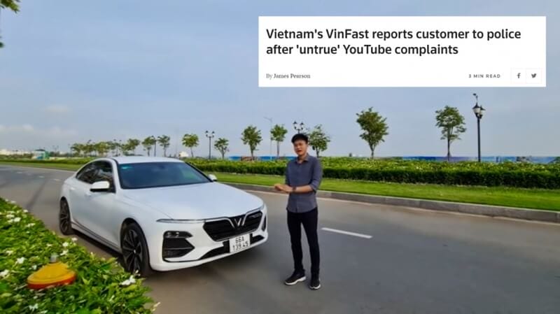Reuters dua tin ve vu VinFast to cao Youtube GoGo TV 'noi sai su that' ve Lux A2.0