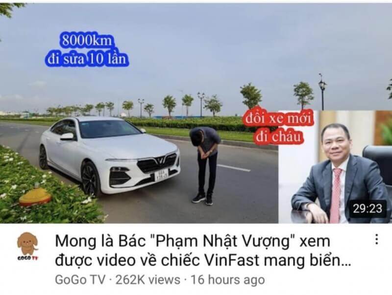 Dai dien VinFast lan dau chia se ve vu GoGo TV: 'Cuc chang da chung toi moi phai vien den phap luat'