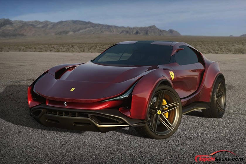 Xem trước SUV đầu tiên của Ferrari qua tay nhà thiết kế: Dị dạng như phim viễn tưởng