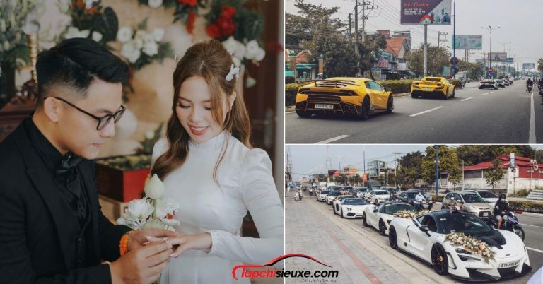 Cận cảnh dàn siêu xe trăm tỷ tham gia lễ rước dâu của CEO 23 tuổi Tống Đông Khuê