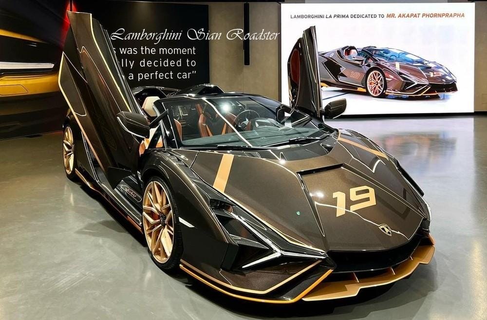 Đại gia Thái Lan tậu siêu phẩm Lamborghini Sian Roadster chỉ có 19 chiếc trên thế giới