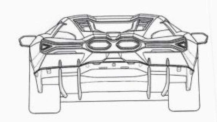  Phần đuôi và cụm đèn hậu được lấy cảm hứng từ siêu phẩm Lamborghini Centenario. Cửa ống xả hình lục giác được đặt cao hơn và ở trung tâm cản sau. 