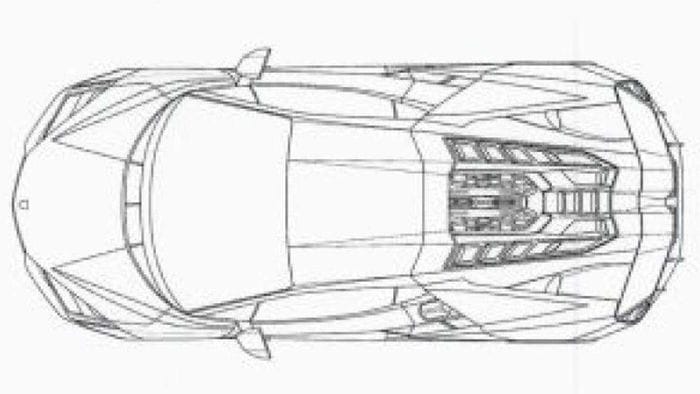  Tấm che khoang động cơ khá tương đồng với Lamborghini Centenario. Mẫu siêu xe mới sẽ được trang bị động cơ V12 cùng công nghệ hybrid như đàn anh Sían FKP 37. 