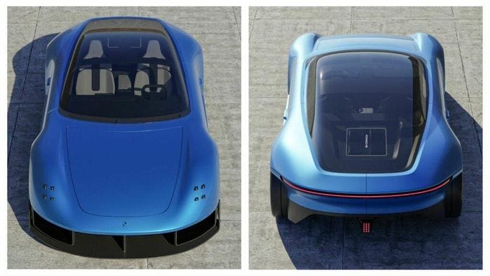  Nicolas Vigier cho biết đã lấy cảm hứng từ chiếc 356 cùng kiểu dáng của mẫu 930 để định hình phần đầu cho chiếc Porsche 911 thuần điện. Đáng chú ý, nhà thiết kế này tiết lộ phần đuôi xe được phác thảo với những đường nét tương tự chai coca. 