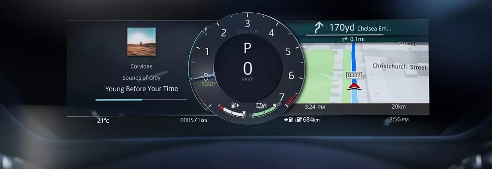 Bảng đồng hồ kỹ thuật số của Range Rover Velar 2024