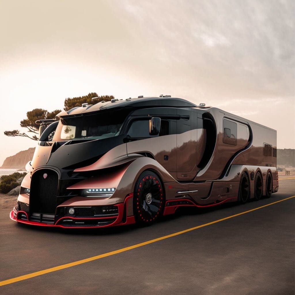 Đây là thiết kế AI vẽ ra cho xe tải, xe cơ bắp Bugatti - Ảnh 2.