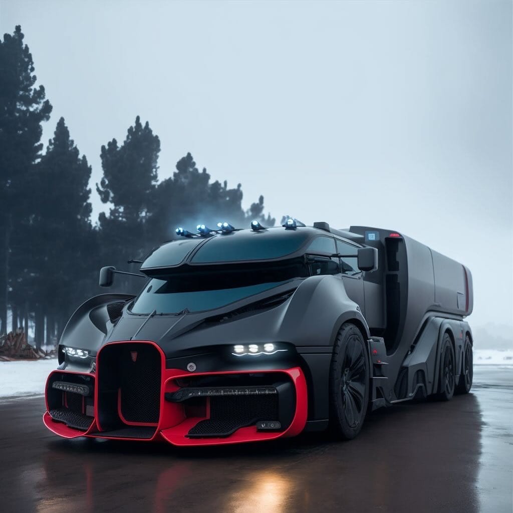 Đây là thiết kế AI vẽ ra cho xe tải, xe cơ bắp Bugatti - Ảnh 13.