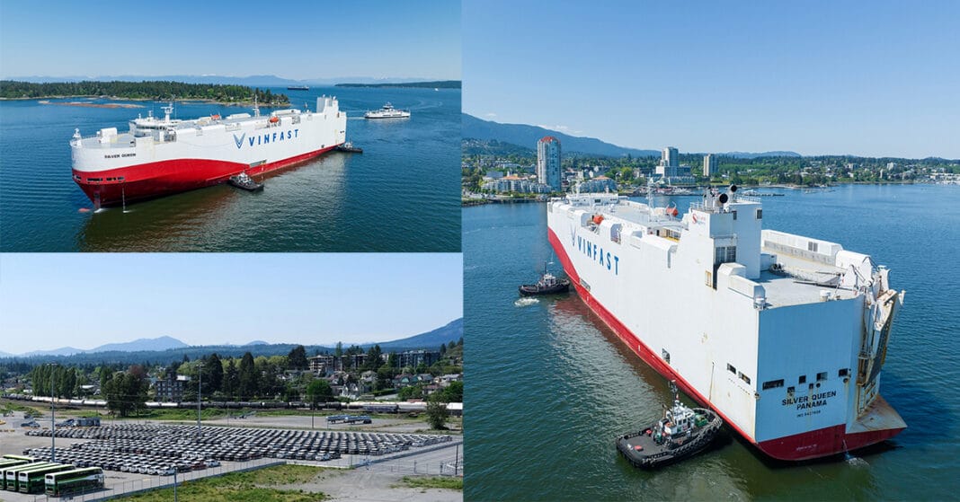 Lô xe điện 781 chiếc VinFast VF8 đầu tiên cập cảng Canada: Sẵn sàng bàn giao tới tay khách hàng từ tháng 6/2023