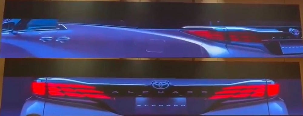 Thiết kế sườn xe và phía sau của Toyota Alphard 2023