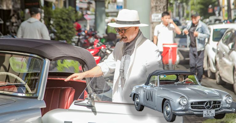 Tóm gọn "vua cà phê" Đặng Lê Nguyên Vũ đích thân cầm lái xế cổ hơn 60 tuổi Mercedes-Benz 190 SL siêu hiếm tại Việt Nam