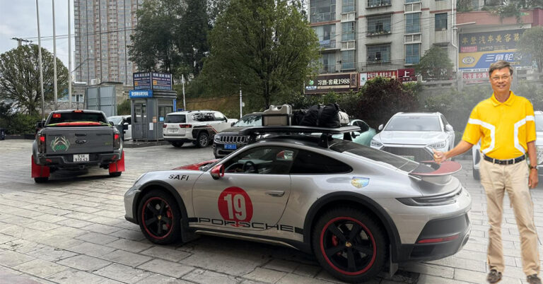 Vừa nhận xe chưa lâu, đại gia Hải Phòng đã đem Porsche 911 Dakar gần 18 tỷ độc nhất Việt Nam đi "phượt" Trung Quốc