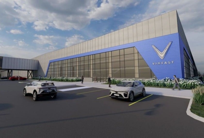 Hình ảnh phác họa nhà máy của VinFast tại Mỹ