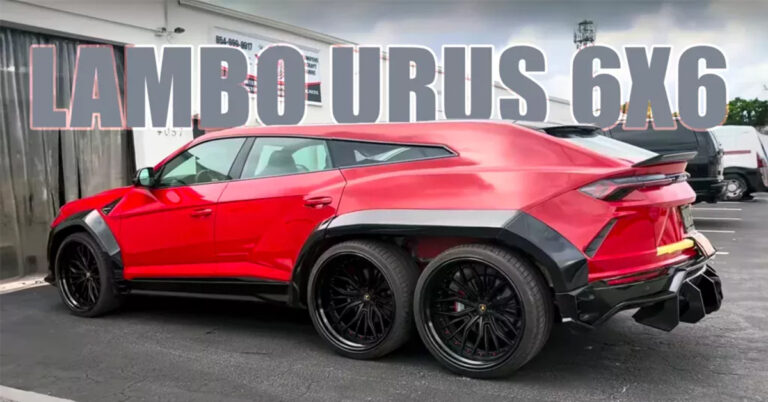 Vốn đã sở hữu ngoại thất hầm hố, nhưng chủ nhân chiếc Lamborghini Urus này còn muốn hơn thế khi độ "siêu SUV" thành 6 bánh