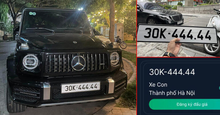 Siêu biển "ngũ quý 4" 30K-444.44 trúng đấu giá chỉ 245 triệu, "sang tay" hơn 1 tỷ vừa được gắn lên Mercedes-AMG G63