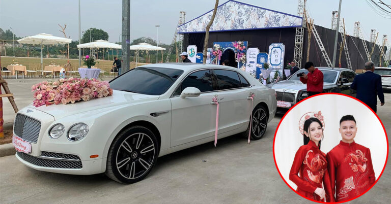 Cận cảnh siêu xe sang Bentley 10 tỷ được danh thủ Nguyễn Quang Hải dùng để đón Chu Thanh Huyền về dinh
