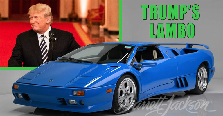 Siêu phẩm hàng hiếm Lamborghini Diablo VT Roadster của cựu Tổng thống Trump bât ngờ xuất hiện trên sàn đấu giá