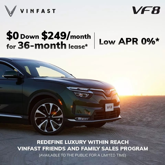 VinFast VF 8 trở thành xe mới có giá thuê rẻ nhất nước Mỹ ngay khi VF 9 rục rịch đến xứ cờ hoa - Ảnh 1.