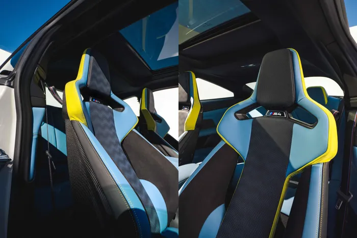  Khách hàng cũng có thể nâng cấp bộ ghế đua M Carbon Bucket Seat bằng sợi carbon, nhẹ hơn 9,6 kg so vớ cơ cấu tiêu chuẩn. 