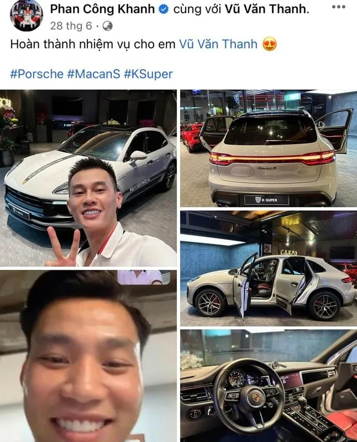 Trước đó, vào ngày 28/6 vừa qua, trên trang Facebook cá nhân, Phan Công Khanh đã đăng tải bài viết với caption: "Hoàn thành nhiệm vụ cho em Vũ Văn Thanh" và tag tên hậu vệ thuộc biên chế CLB CAHN.