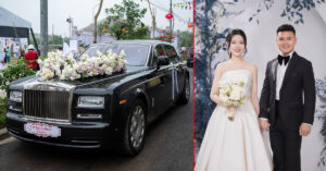 Gạt bỏ những điều không vui, Quang Hải tươi cười đón Chu Thanh Huyền về dinh: Dựng rạp 2.000m2 đón 1.200 khách, rước dâu bằng Rolls-Royce