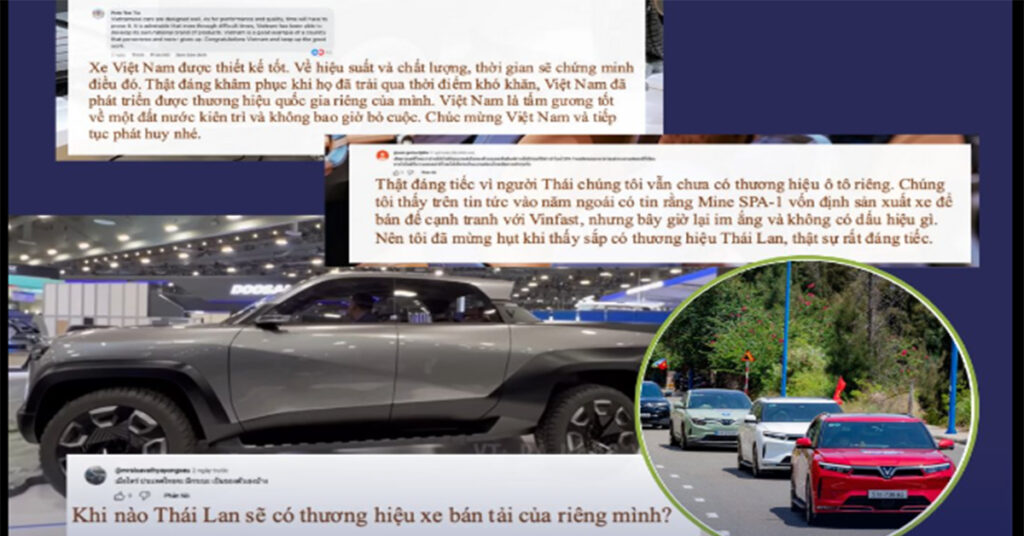 Người Thái thắc mắc: "Tại sao là nước xuất khẩu ô tô đứng 11 thế giới mà chưa có nổi một thương hiệu xe quốc gia, hãy nhìn qua VinFast của Việt Nam kìa?"