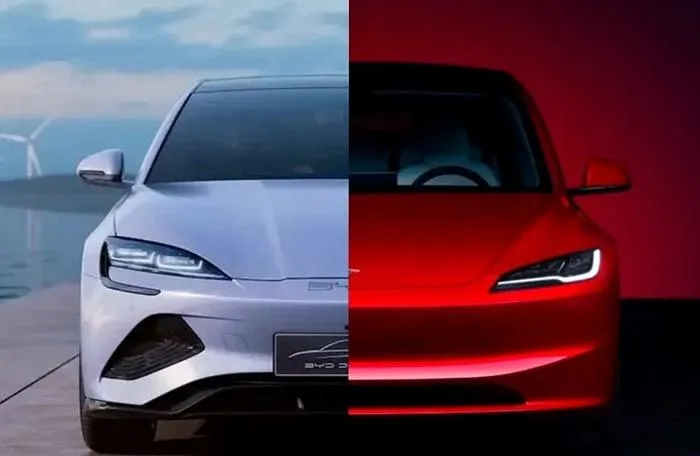 BYD Seal và Tesla Model 3.