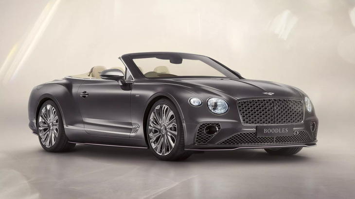 Ngoại thất chiếc Bentley x Boodles Mulliner Edition sử dụng tông xám đan xen hồng phấn khá lạ mắt - Ảnh: Bentley