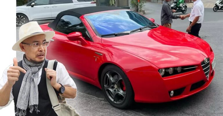 "Vua cà phê" Đặng Lê Nguyên Vũ chốt Alfa Romeo Spider mui trần độc nhất tại Việt Nam đúng kiểu "đi chợ mua rau"